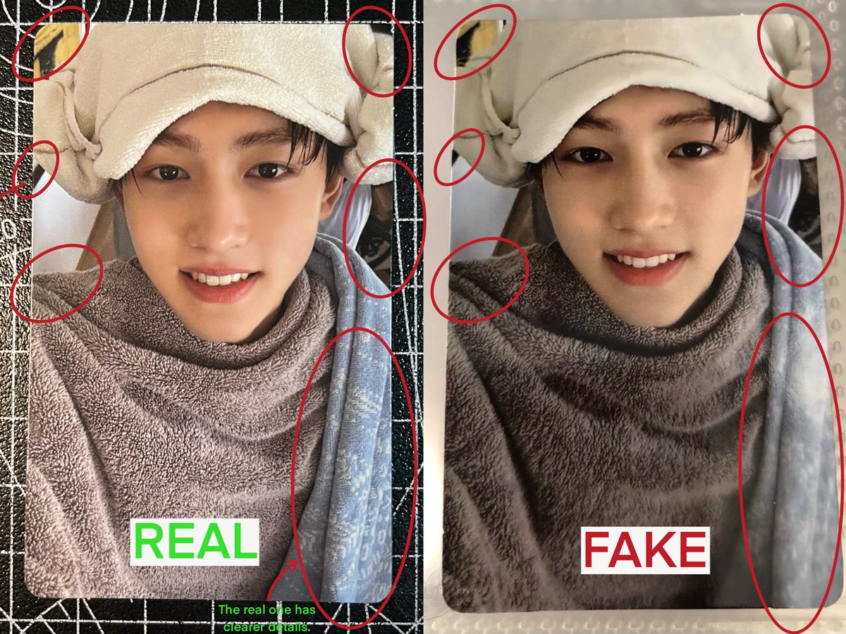 MyFriendByBoram's tweet image. ‼️เตือนภัยการ์ดปลอม (อีกครั้ง)
ส่วนใหญ่ที่เจอจะเจอในจีน อันนี้ภาพบางส่วนที่เจอจากคนที่มาให้ช่วยเช็คและที่เจอเองนะคะ
✨พวกดีเทลส่วนประกอบภาพต่างๆ ความซูม ความชัด มุมกระดาษ เนื้อกระดาษ บางทีอาจจะยากที่จะสังเกต ต้องเช็คกับหลายๆ ใบ
📌เราทำเธรดรวมไว้ที่ปักหมุนนะคะ
#ตลาดนัดcortis