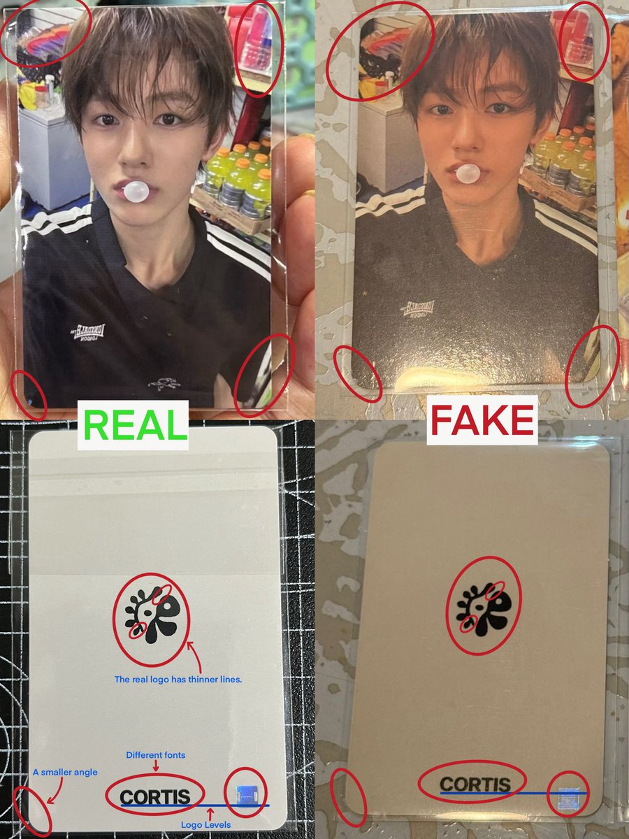 MyFriendByBoram's tweet image. ‼️เตือนภัยการ์ดปลอม (อีกครั้ง)
ส่วนใหญ่ที่เจอจะเจอในจีน อันนี้ภาพบางส่วนที่เจอจากคนที่มาให้ช่วยเช็คและที่เจอเองนะคะ
✨พวกดีเทลส่วนประกอบภาพต่างๆ ความซูม ความชัด มุมกระดาษ เนื้อกระดาษ บางทีอาจจะยากที่จะสังเกต ต้องเช็คกับหลายๆ ใบ
📌เราทำเธรดรวมไว้ที่ปักหมุนนะคะ
#ตลาดนัดcortis