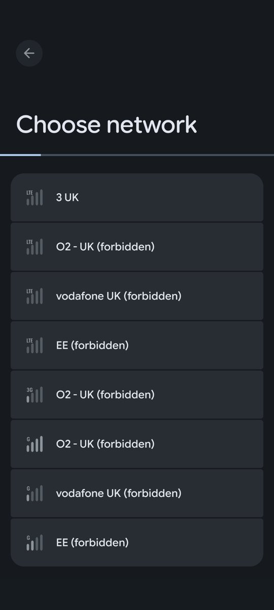 NeilTrangmar's tweet photo. I'm on EE with an @Honest_Mobile_ SIM with roaming enabled, but only get one UK mobile network. What do I do? https://t.co/q2aB0oSs3S