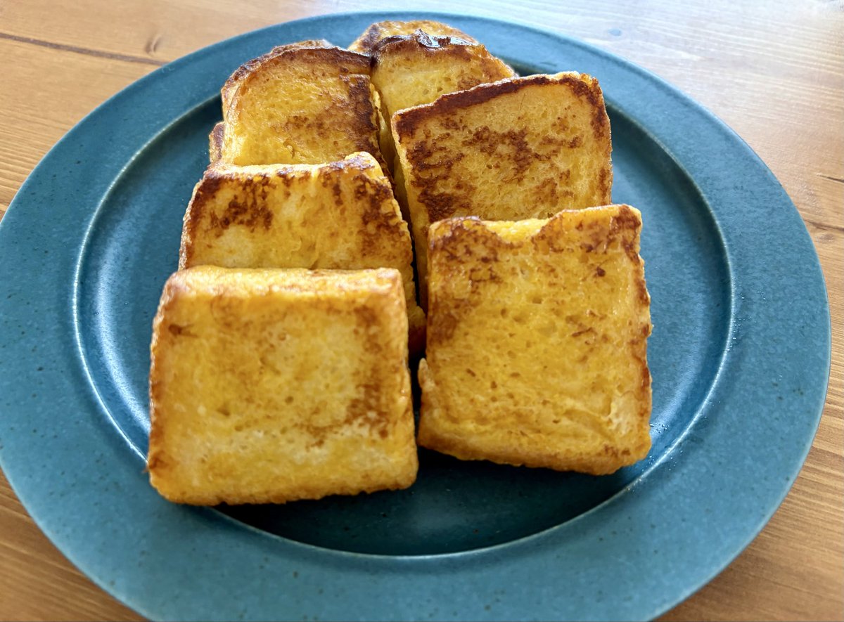 お昼にフレンチトースト食べた🥚