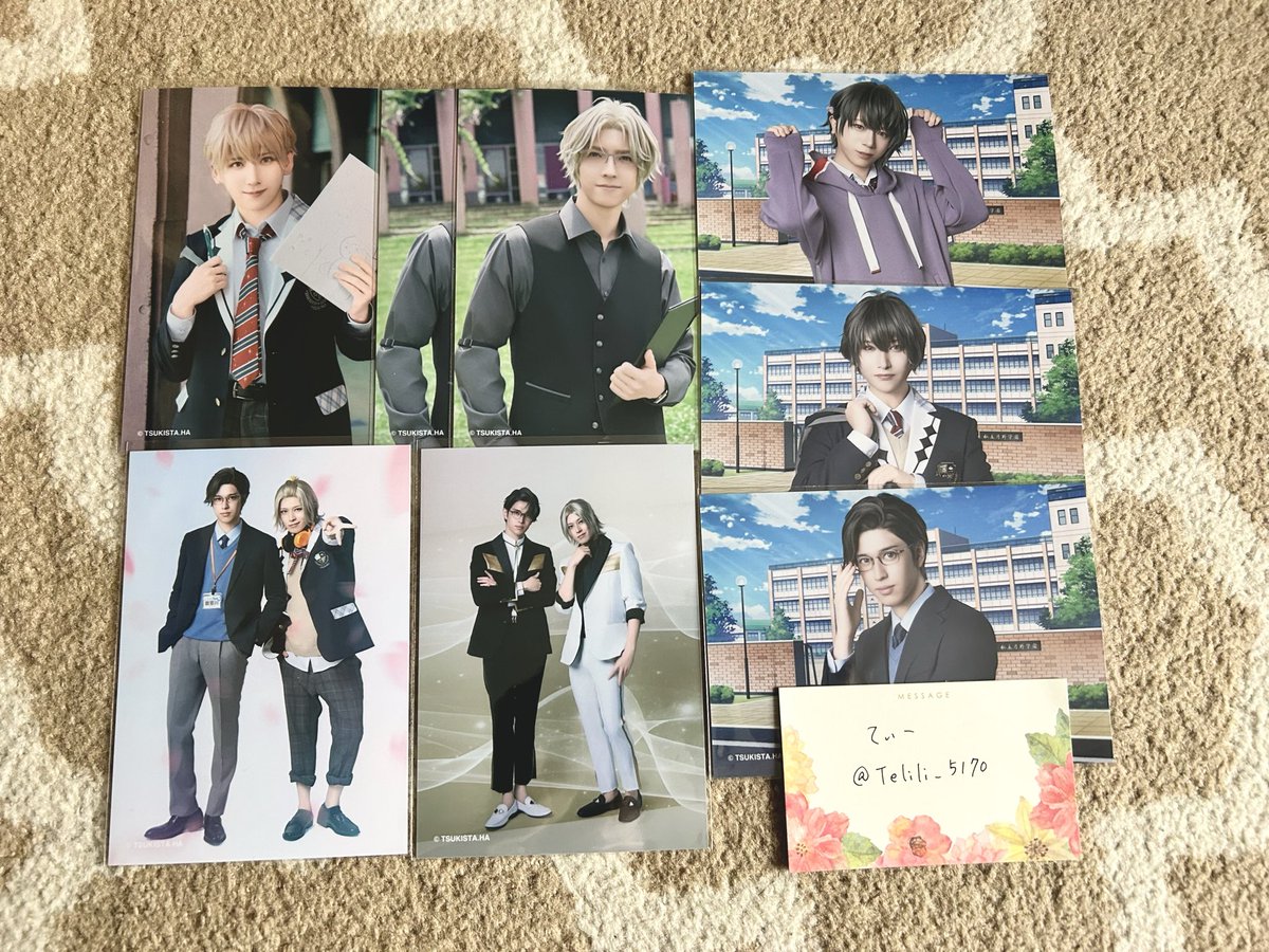 Telili_5170's tweet photo. 【交換】ツキステ　15幕　スクレボ　百年アオハル　トレブロ　ランブロ

〈譲〉
恋、春、涙、夜、零、呂庵(画像1枚目)

〈求〉
郁(画像2枚目赤枠)

地方在住のため、郵送での交換希望です。
検索からでもお気軽にお声がけ下さい。 https://t.co/KnPMZnve3f