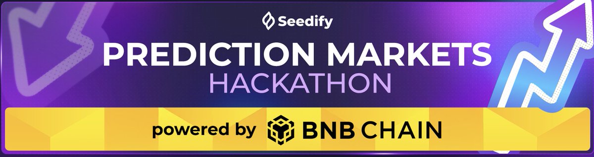 SeedifyFund's tweet image. PREDICTION MARKET BUILDERS AND PREDICTOOORS:

Seedify Prediction Markets Hackathon, powered by BNBchain, is starting next week!

The winning prediction market teams will receive:

• Free marketing from supporters of the hackathon.
• Mentorship and support from BNBChain and…