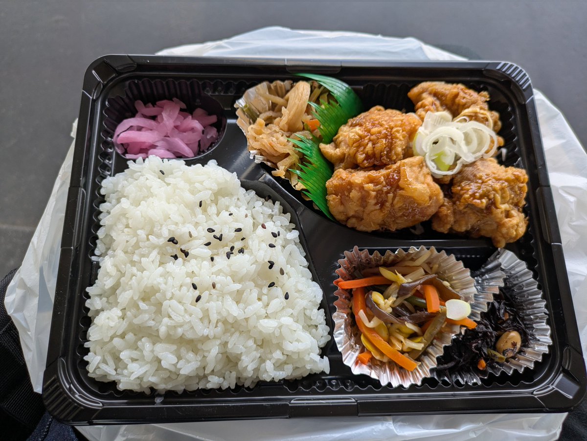 五井駅の乗り換え口で買った弁当。今どき500円で買えるのはすごい