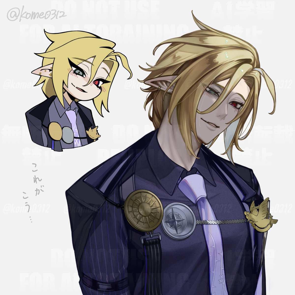 kome0312_xx's tweet image. ↓のおまけのヒュアキ
#hugowise  🦇🧡

デフォルメフィルターを外してみよう