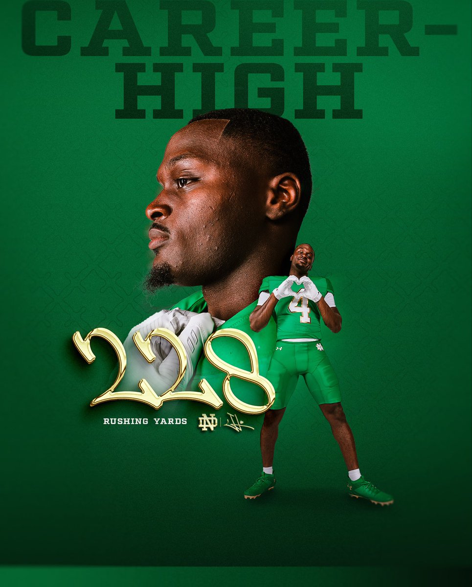 Another legend made in the Jeweled Shillelagh Rivalry 

A career night for <a href="/JeremiyahLove/">Jeremiyah Love</a> 🫶

#GoIrish☘️