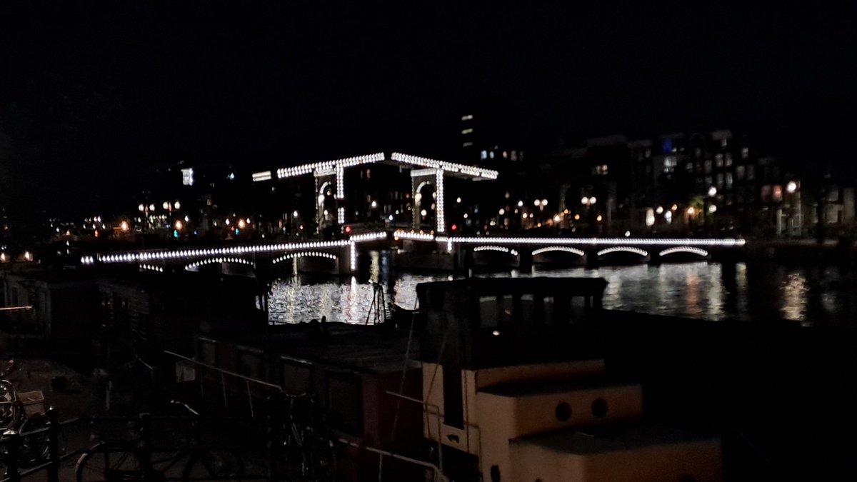 swizzlestick19's tweet photo. Night time in 'Dam
#Canalstroll #Bridges #Windows #Coffeehouse #TramsNbikes #EyeLevel https://t.co/0eHB7N4RDr