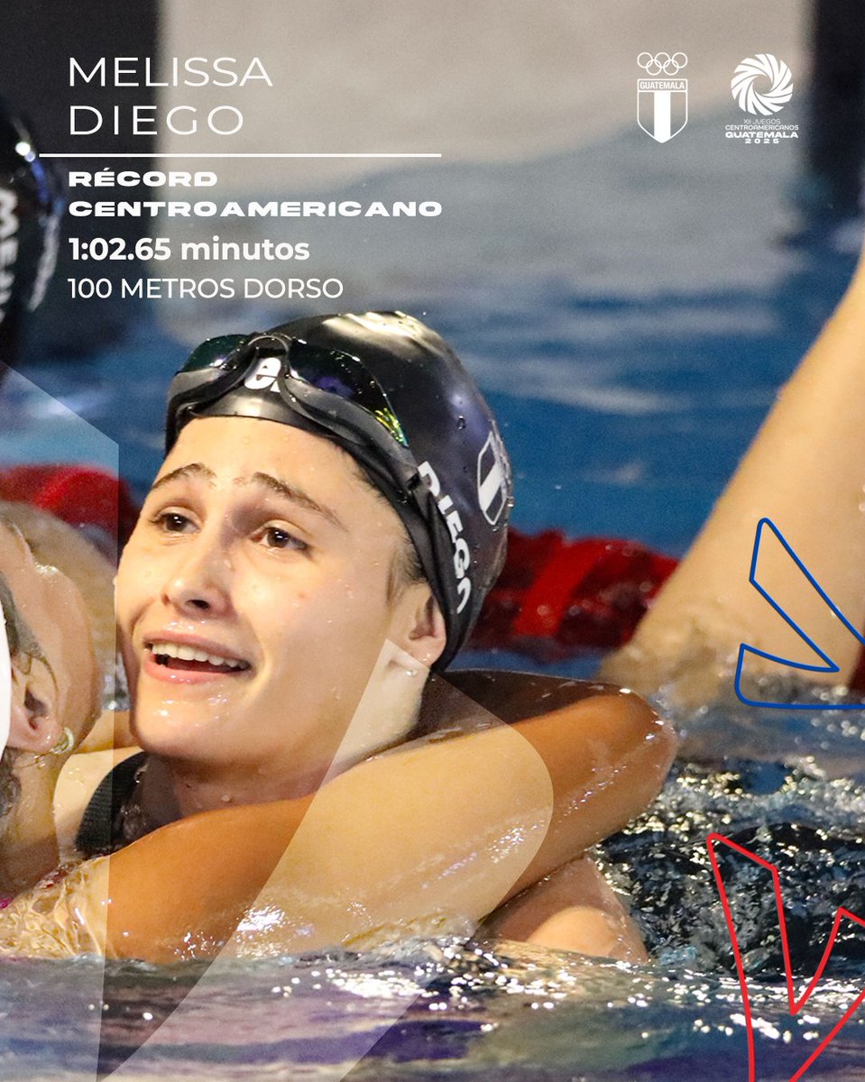 SI TÚ TE EMOCIONAS, NOSOTROS NOS EMOCIONAMOS 🥹💯🔥 Melissa Diego escribió su nombre en el libro de los récords... Hoy impuso marca centroamericana en los 100 dorso. 🏊🏻‍♂️🇬🇹

#PasiónPorGuatemala #UnidosPorElDeporte