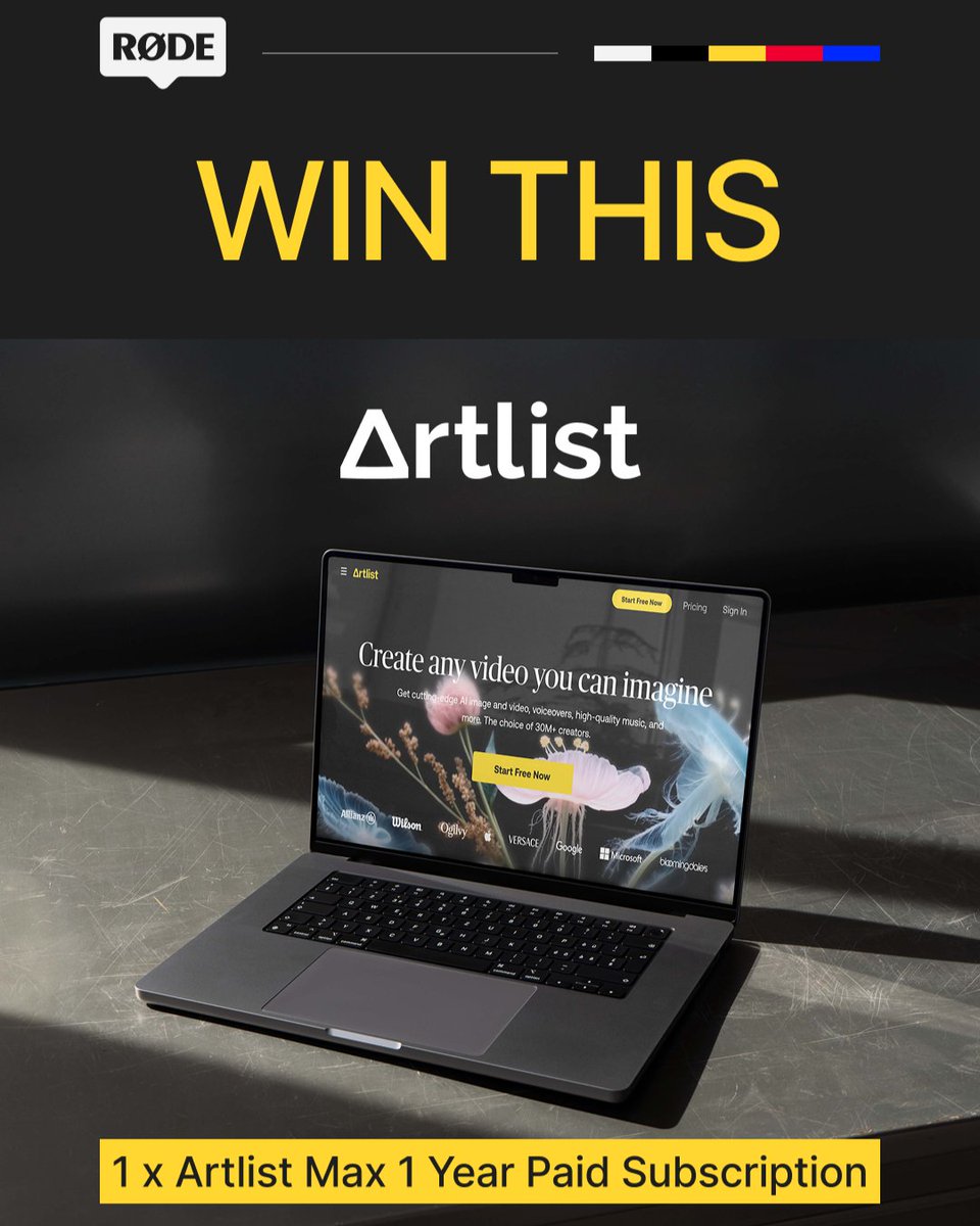 rodemics's tweet image. Our annual Creator spotlight is back and YOU could win a share of $200,000 cash and prizes - including a 1-year paid subscription to ARTLIST! Enter now at pulse.ly/p9cavgufp3