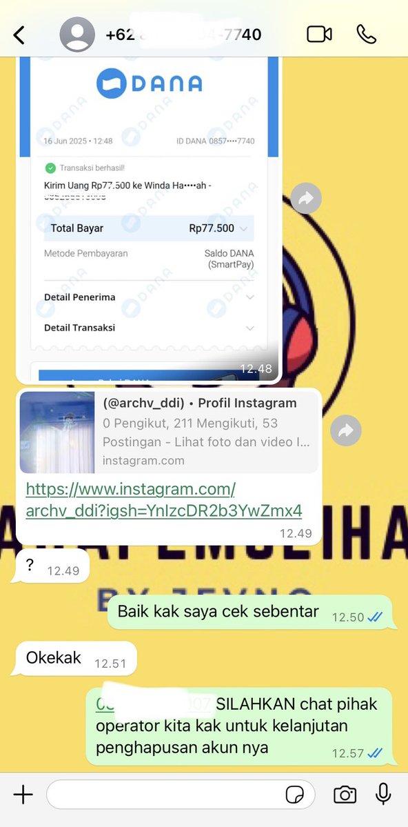 qjevno's tweet image. HALLO❗
BAGI YANG ADA KENDALA BERKABAR YA
✨JASA HAPUS AKUN
✨PULIHKAN BALIKIN AKUN LUPA PASWORD/KE HACK
✨JASA LACAK LOKASI
✨SADAP WA
✨LACAK HP HILANG BY NO HP/IMEI
✨JASA HACK/PEMULIHAN AKUN (EMAIL,IG,WA,TWITER/X, FB,TIKTOK)
📞wa.me/6288271670452