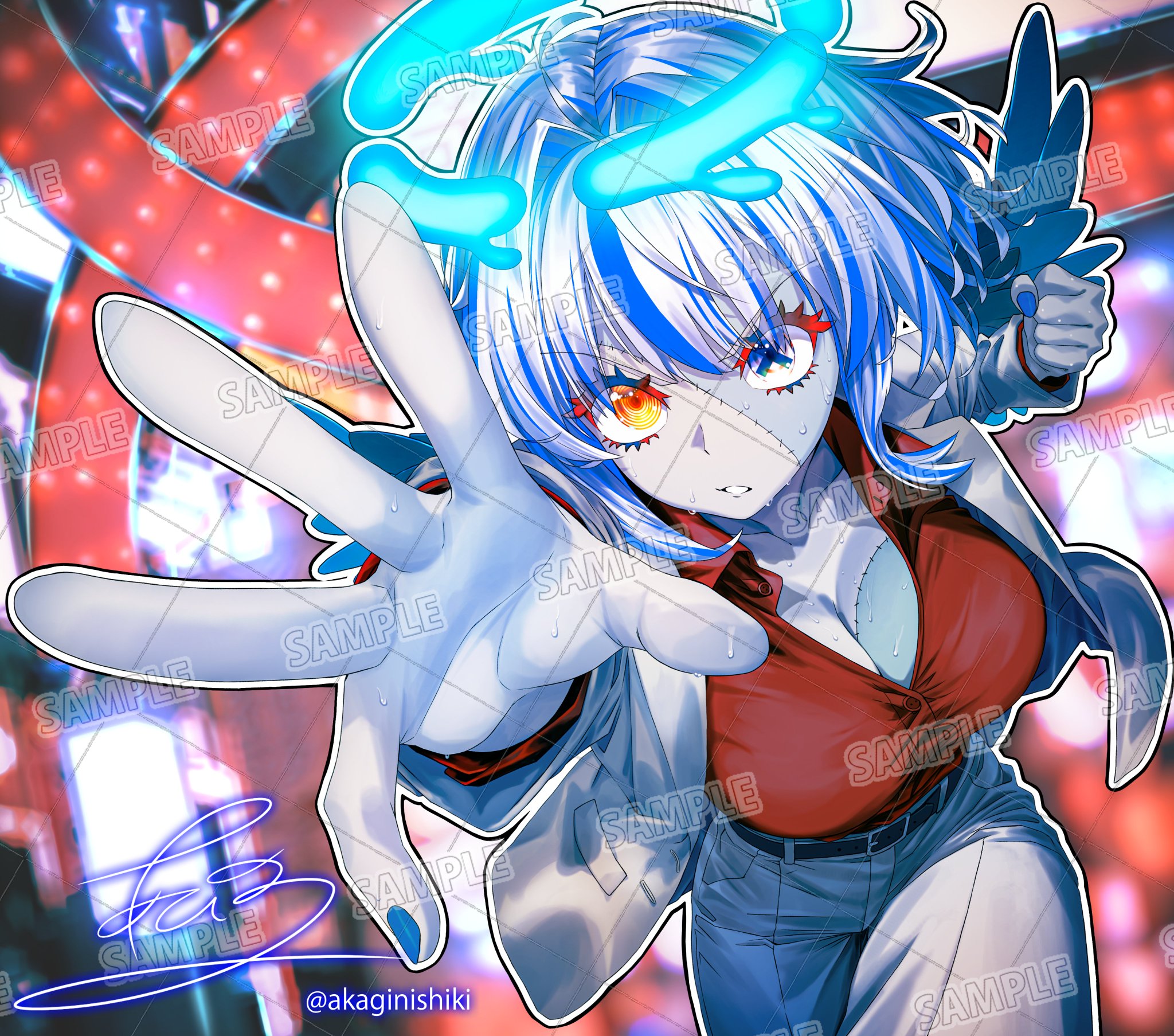 ♔︎ あひる ♔︎ ぴちぴちピッチ - Palnart Pocコラボ るちあイメージ ピアス