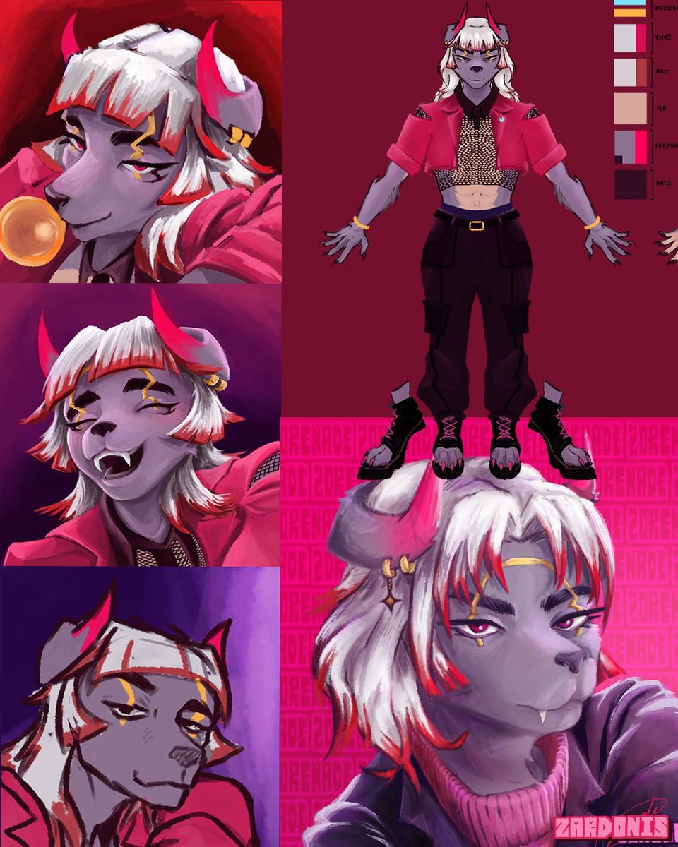 zeaofbatz's tweet photo. last years design! i would be so down to design  characters for people but i wonder what that looks like hehehehehehe
#oc #persona #fursona #cunt https://t.co/CDCmnh5Blt