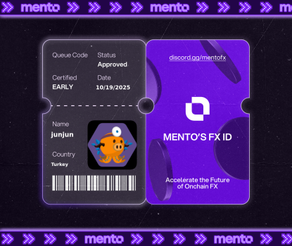 $7.5T moves daily in TradFi FX. 

Now it moves onchain with <a href="/MentoLabs/">Mento (fx/acc)</a>, and I’m part of it.

Claimed my FX ID.

Claimed my FX ID. You? 

 → discord.gg/mentofx