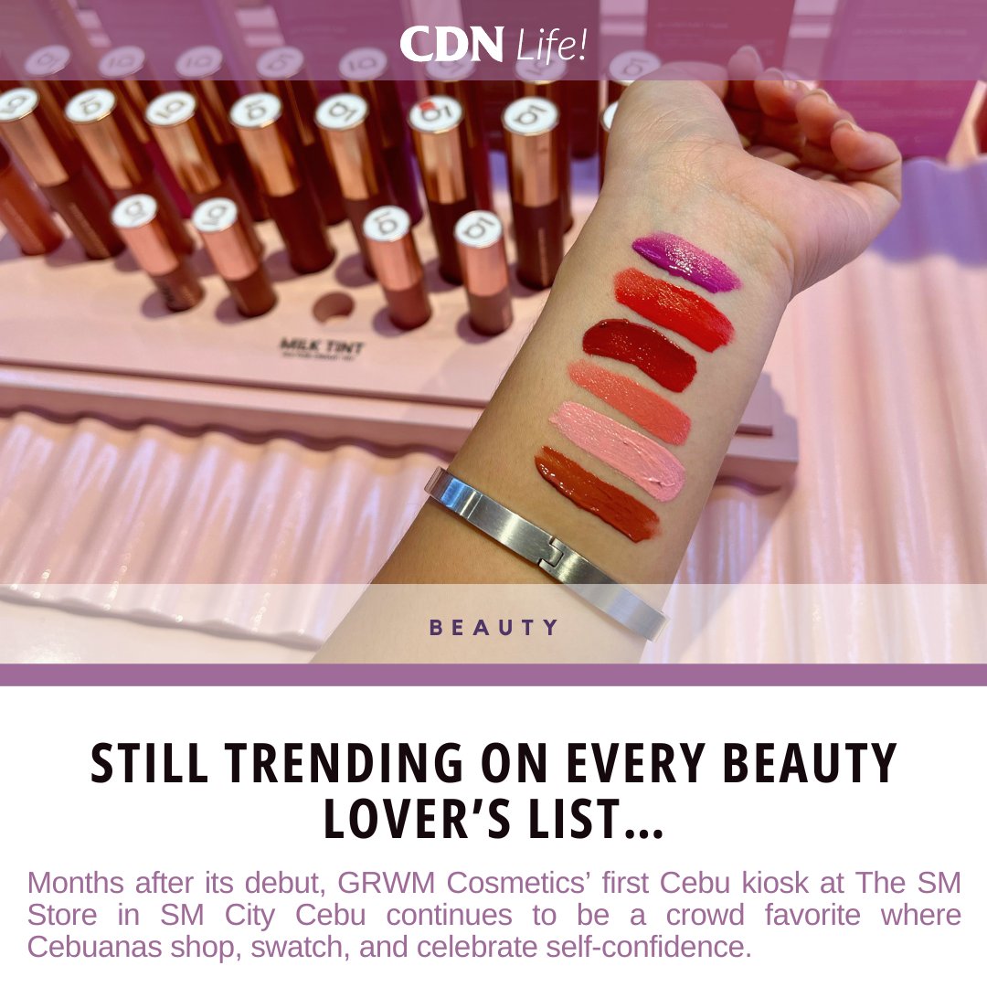 cebudailynews's tweet photo. #ICYMI. Since opening its first kiosk at inside SM Store at SM City Cebu, GRWM Cosmetics has become a must-visit for every makeup lover. If you haven’t checked it out yet — here’s your sign!
Read more: https://t.co/QUFIOLJTUu
#CDNDigital #CDNLife #CDNWhatsUp #BrandRoom https://t.co/SP1ZJPAp3D