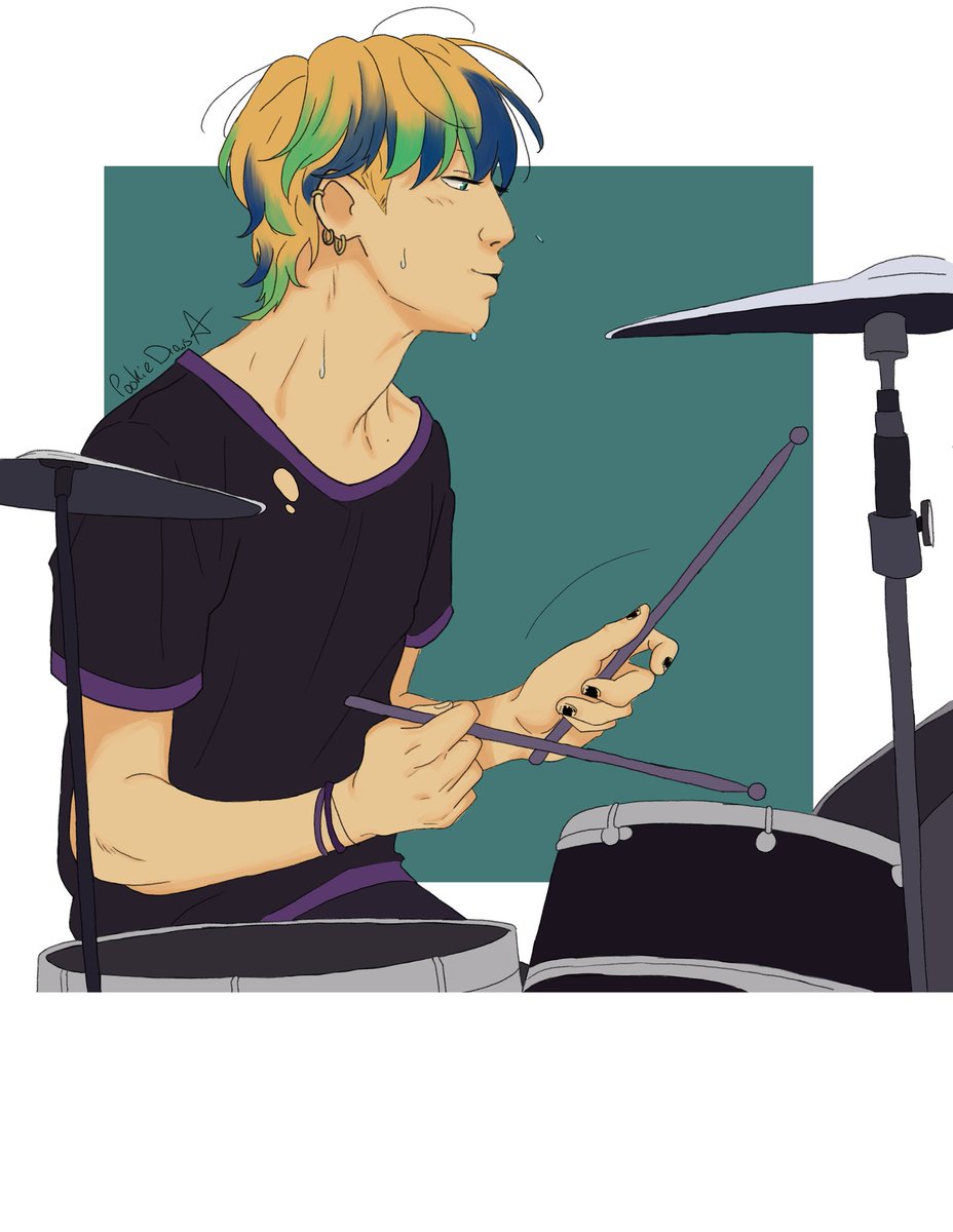 PookieDraws's tweet image. LATE BUT BAND AU BABY!!! My dnd group members as a band named: voyage of the satire !! ENJOY (1/2) #Cringetober2025 #Bandau #myartwork #digitaldrawing  #originalcharacters #AU #dndgroup