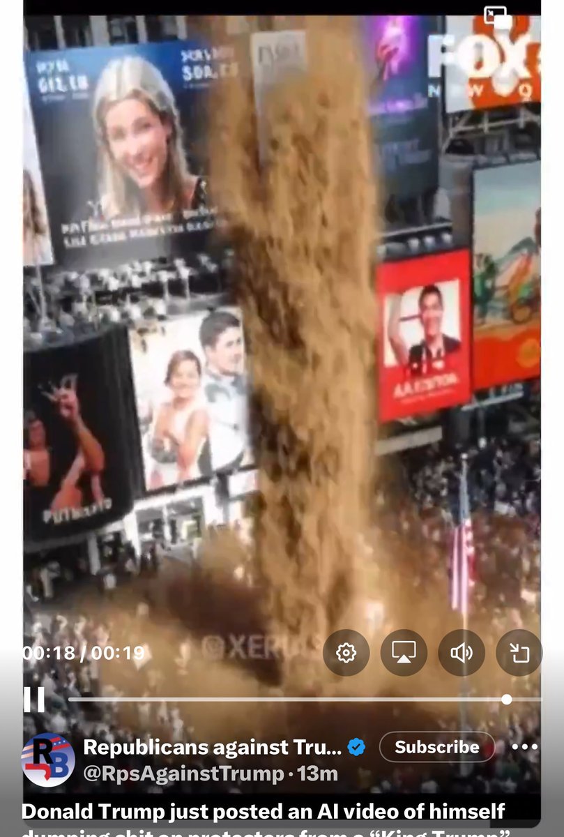 Nero played the fiddle. Trump posts videos of himself shitting on us.