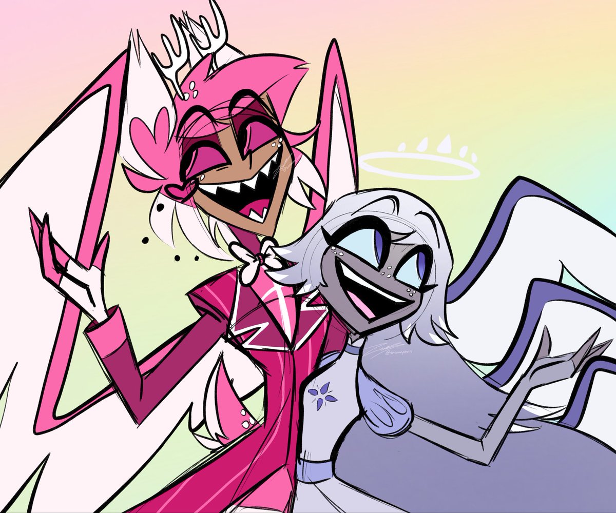(11/20) 
Angel Swap!
#AlastorHazbinHotel #HazbinHotelEmily #HazbinHotel #HazbinHotelFanart