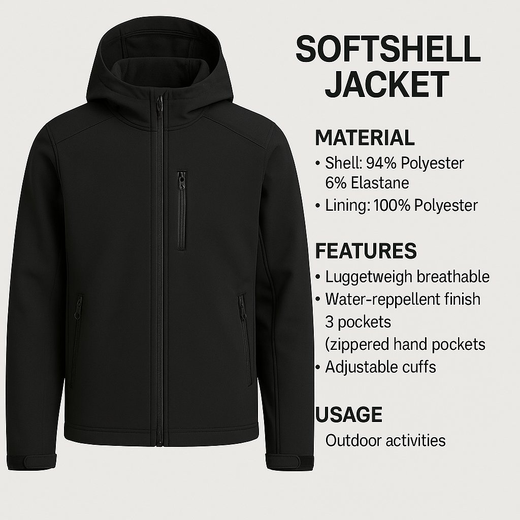 LightMakeInd's tweet image. 🧥 Softshell Jacket by Light Make Industry
94% polyester + 6% elastane shell, water-repellent, breathable, 3 pockets &amp;amp; adjustable cuffs — built for work + outdoor performance.
 
📧 lightmakeindustry@gmail.com 
 🌐 lightmakeindustry.com

#urbanoutdoor #workweardeals #shelljacket