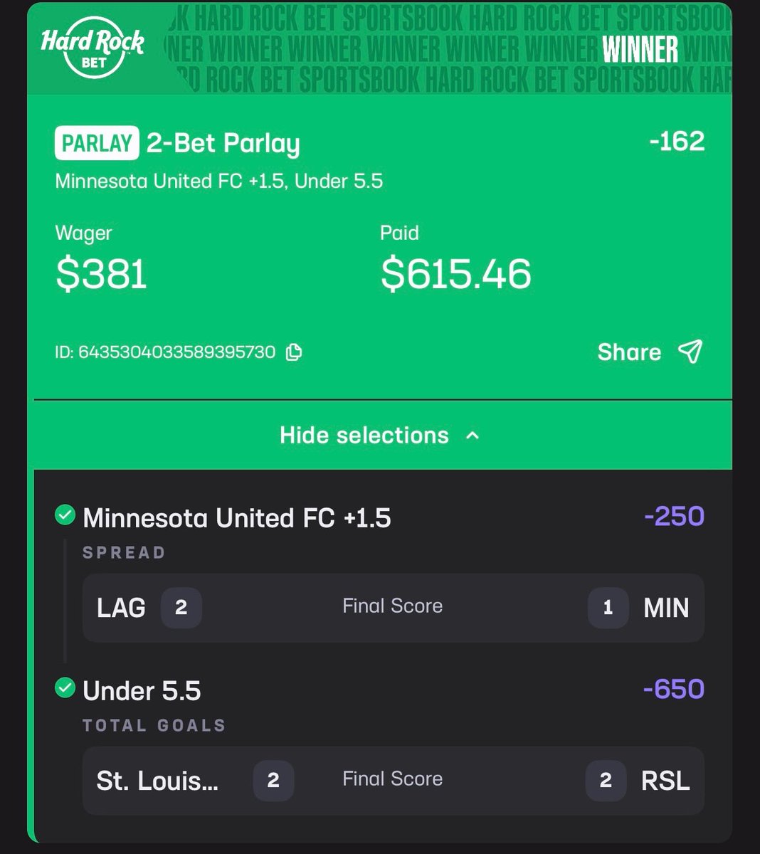 Today’s wins