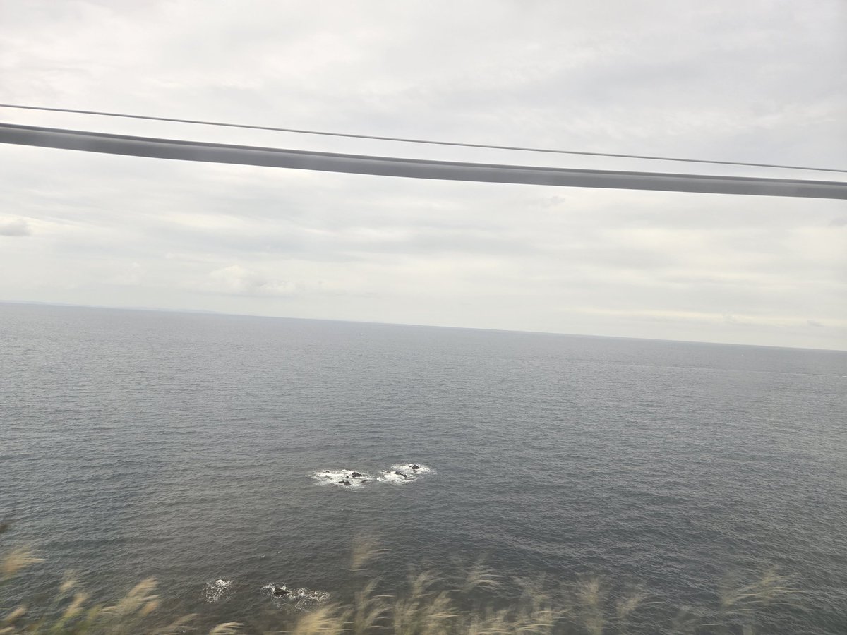 siroirumoco's tweet image. AIは凄い‼️
電線やら、山やら建物までも消して、水平線を見せてくれました(笑) 
間もなく熱海。