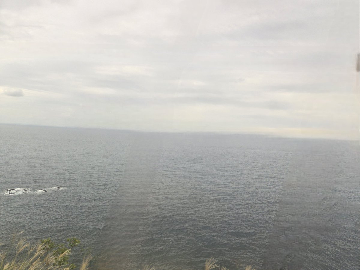 siroirumoco's tweet image. AIは凄い‼️
電線やら、山やら建物までも消して、水平線を見せてくれました(笑) 
間もなく熱海。