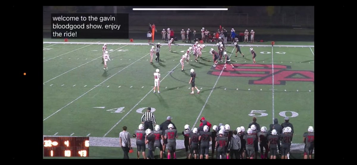GBlood77's tweet image. My touchdown from Mondays game that you can also find on hudl. It’s shown twice in this video, 2nd viewing is zoomed in. #SAfootball @saredhawksfb #38yardtouchdown #2back #JV #sophomore