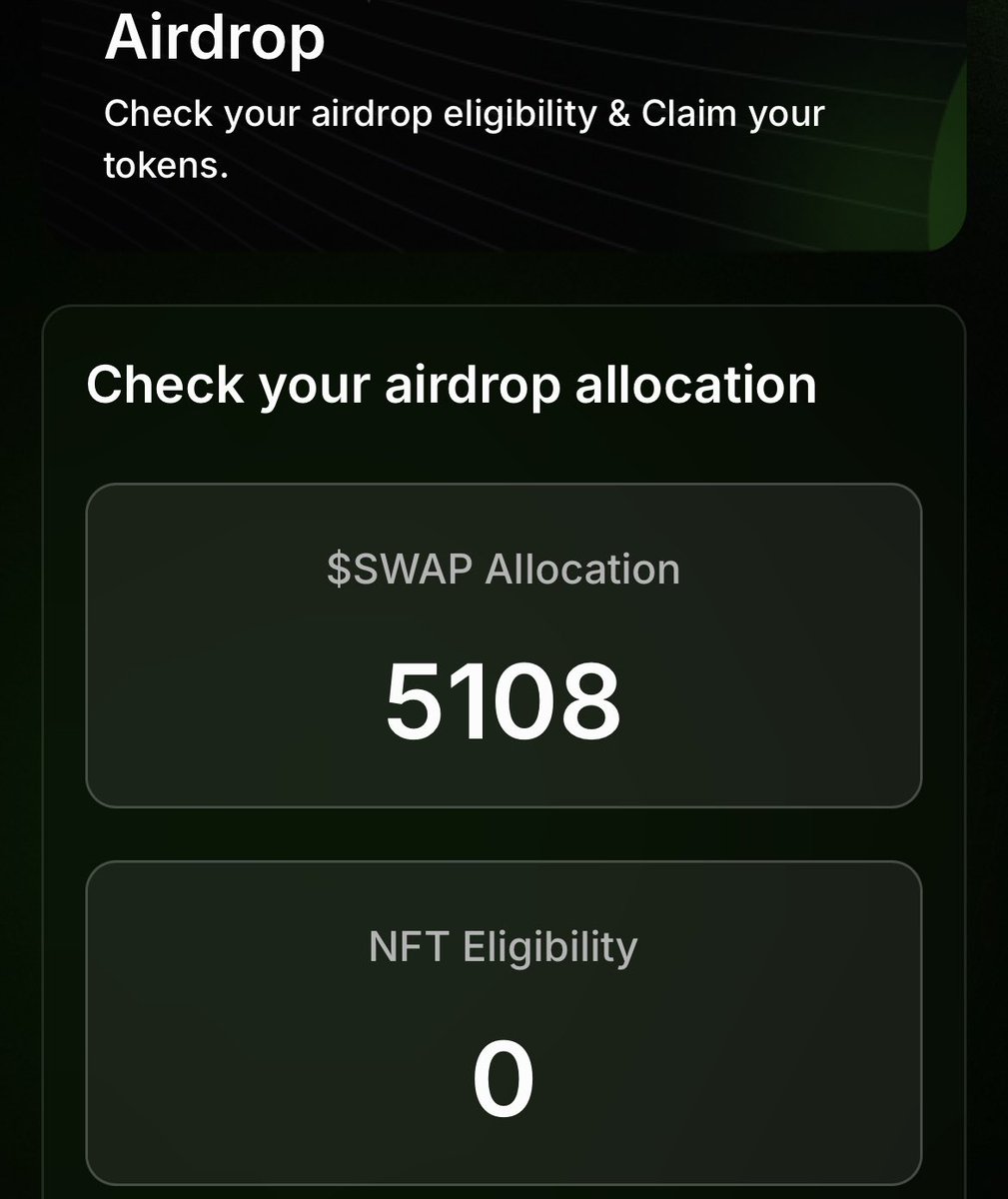 Hyperswapの $SWAP 5000以上でNFTあるかもとファイナルラッシュ頑張ってみたけどもらえなかった😢残念
<a href="/HyperSwapX/">HyperSwap</a>