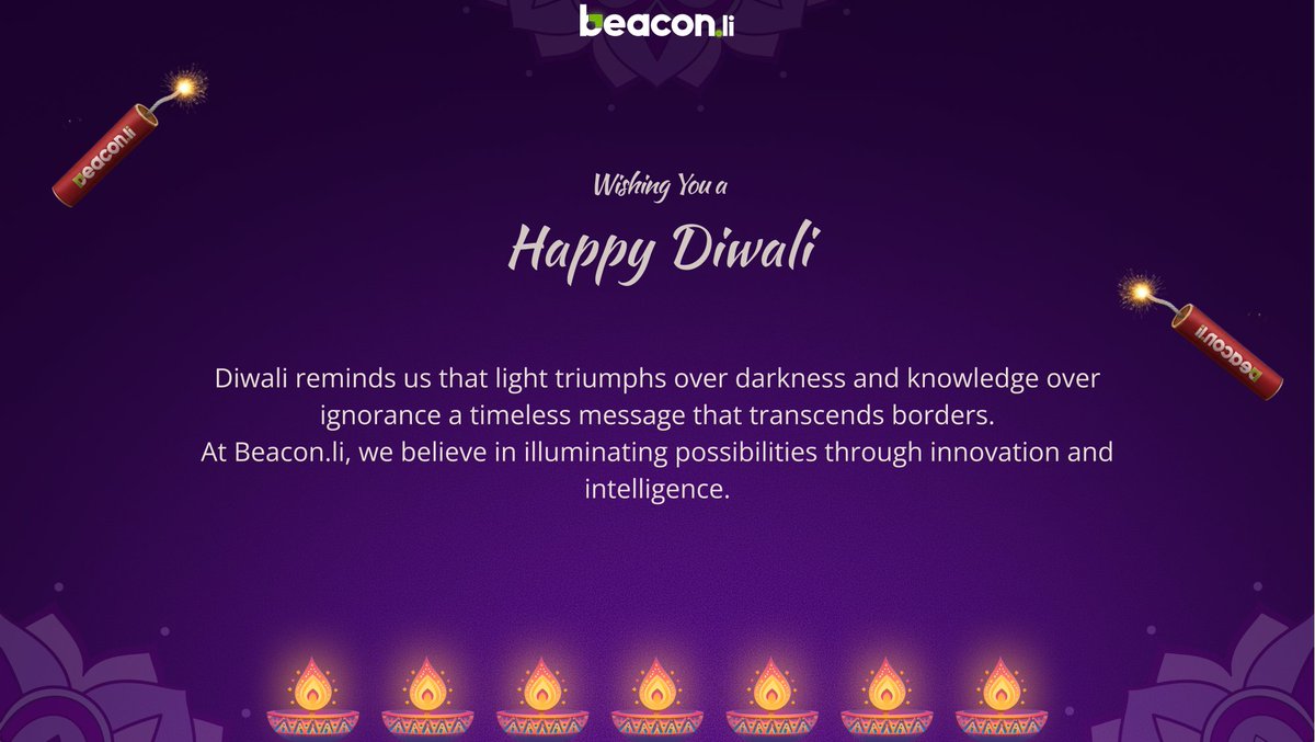 beaconliai's tweet photo. May your Diwali shine as bright as your ideas! 💫
Wishing you joy, prosperity, and innovation from all of us at @beaconliai🪔
#HappyDiwali #FestivalOfLights #BeaconLi #Innovation #AIOrchestration #CelebrateWithBeacon #Diwali2025 https://t.co/9DGcEaV16s
