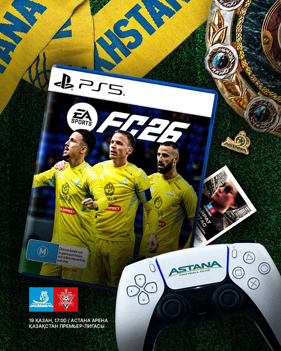 𝙂𝙖𝙢𝙚 𝙊𝙣: Астанадағы соңғы ойынға дайынбыз! 🎮

Бүгін «Астана Аренада» сіздерді тартысты матч пен көптеген бағалы сыйлықтар ұтысы күтеді!

Матчтың үзілісінде – арнайы қонағымыз <a href="/kair_n/">Нелля</a> өнер көрсетеді! 🎤

#Astana2025 #Kazakhstan #FCAstana