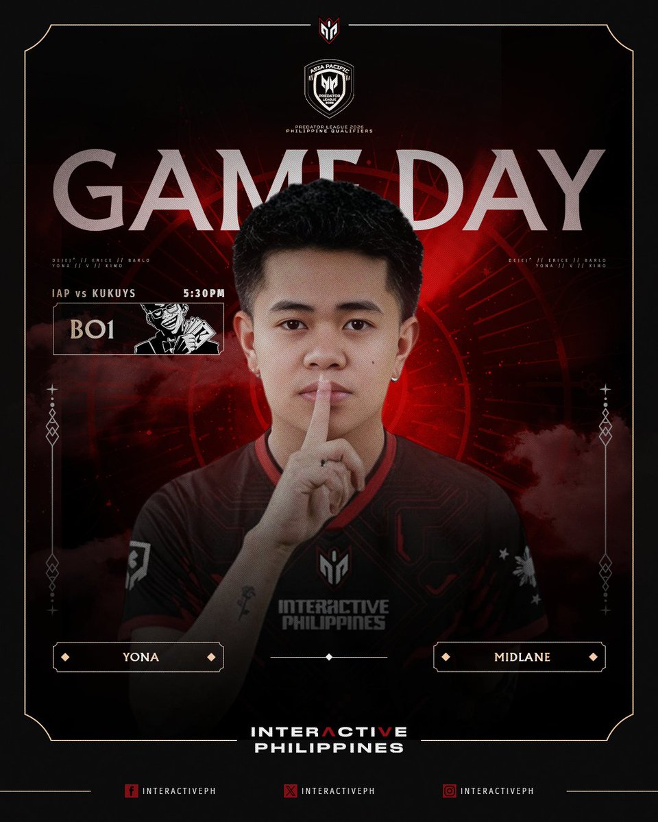 InteractivePH's tweet image. The Fan Favourites vs The Beasts!

🇵🇭IAP ⚔️ 🇵🇭KUKUYS  | 🕔5:30PM UTC +8

#IAPBeast #PredatorLeague #PhilippineQualifier