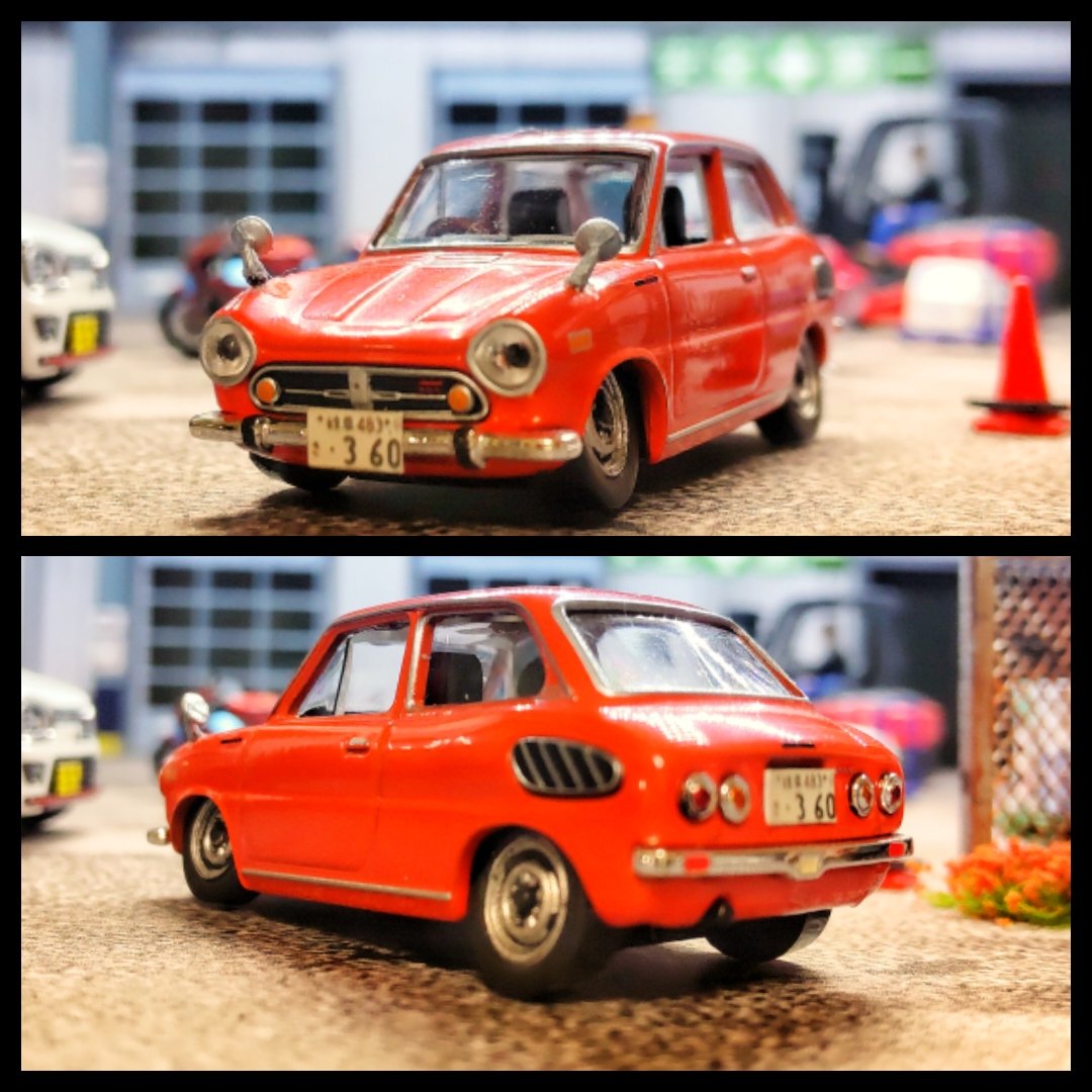 tarosukedeko's tweet photo. SUZUKIフロンテ(改)
鉄チンホイール交換ローダウン。フェンダーミラーはグリコおまけミニカーから流用。昭和レトロが魅力ですな。
#旧車
#SUZUKIフロンテ 
#トミカリミテッドヴィンテージ https://t.co/dTZgvjVXTU