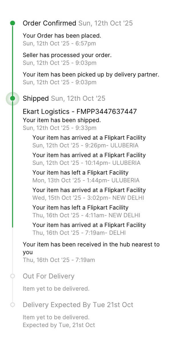 dreamer11995's tweet photo. @engineer_inside Haven’t seen a delivery agent from flipkart on road since 2-3 days , i have to visit ekart hub for my package but still they couldn’t locate it , they are on backlog of 5-7 days. Ordered from them after 2 yrs still no improvement. https://t.co/tXDcjblaNm