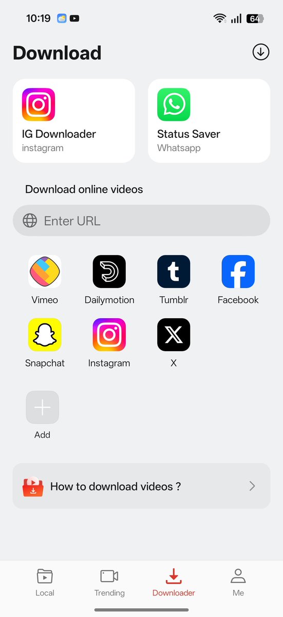 mehtababd's tweet image. did you know that you can use the Video app on your ColorOS/OxygenOS smartphone to download videos from the internet?
paste the link or you can even log into web apps and download as you explore