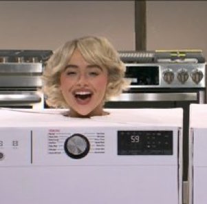 Sabrina Carpenter as a washer machine HELP😭🤣 #SNL