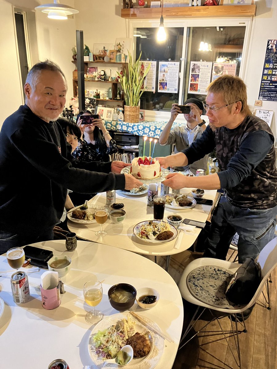 心から尊敬している太一さんとミワちゃんとの地元3マン。心底幸せでした
そして、迎えてくれたVitDalarnaに遠ちゃんようちゃんお客様、ありがとうございました！

2025/10/18(土) @須賀川市Vit Dalarna
【Take音vol.32 】
今西太一
ミーワ
藤野恵美

太一さん還暦ツアー頑張ってー！🔥