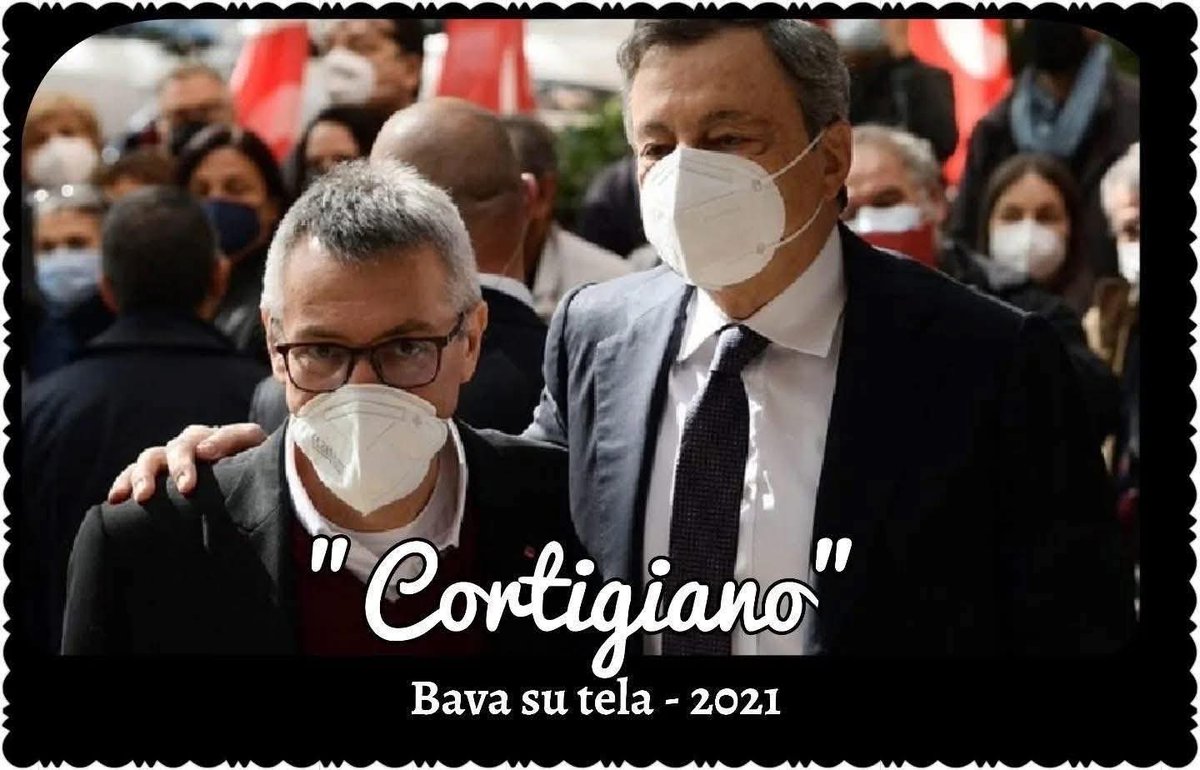 "CORTIGIANO"
Bava su tela.
Il quadro perfetto, complimenti all'artista 🖼