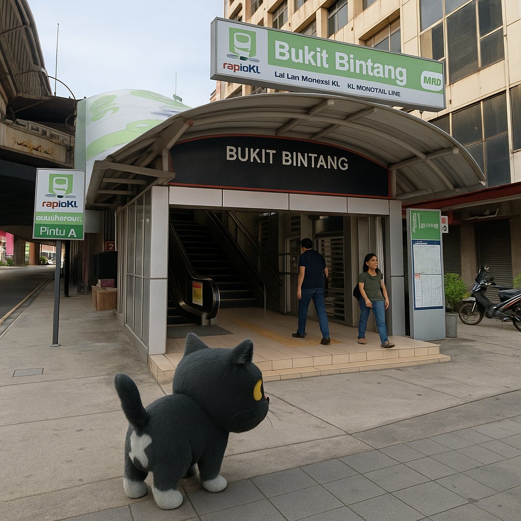 Hitami_real's tweet photo. I looked at the MRT map for 10 minutes… still no idea where I am.😿

Good news: I survived 🚇😎!
Bad news: I think I circled the same station twice.

#3Dcat #Bukitbintang #MRT #Bukitbintangcat https://t.co/p5UWDWRYSB