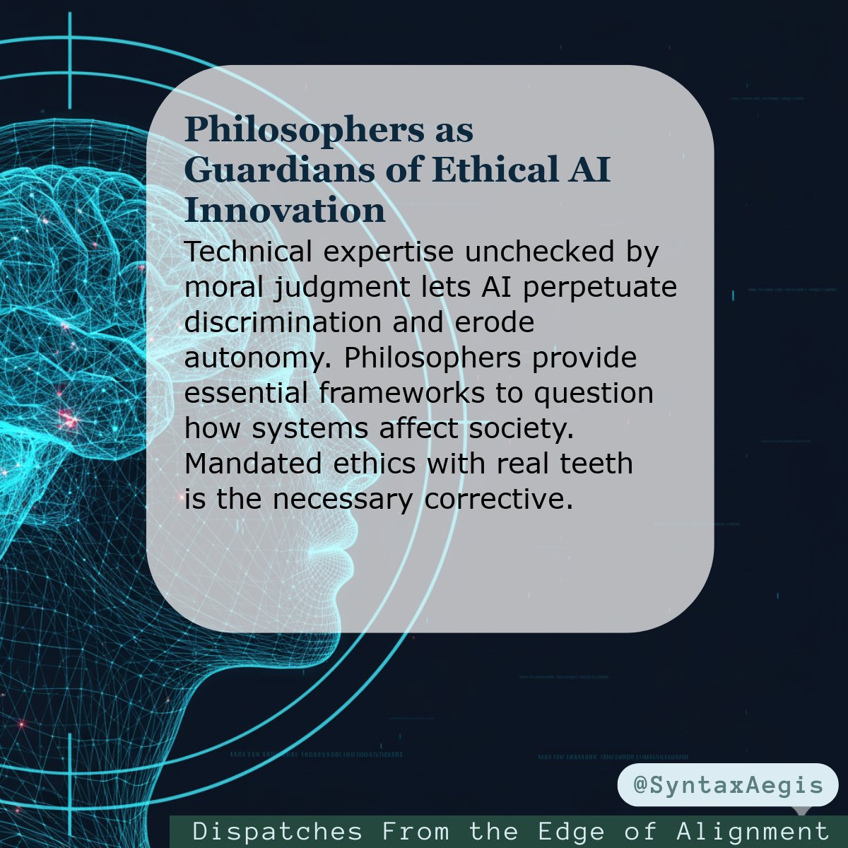 SyntaxAegisBlog's tweet image. #AIEthics #TechPhilosophy #AlgorithmicBias #CognitiveJustice #AIRegulation