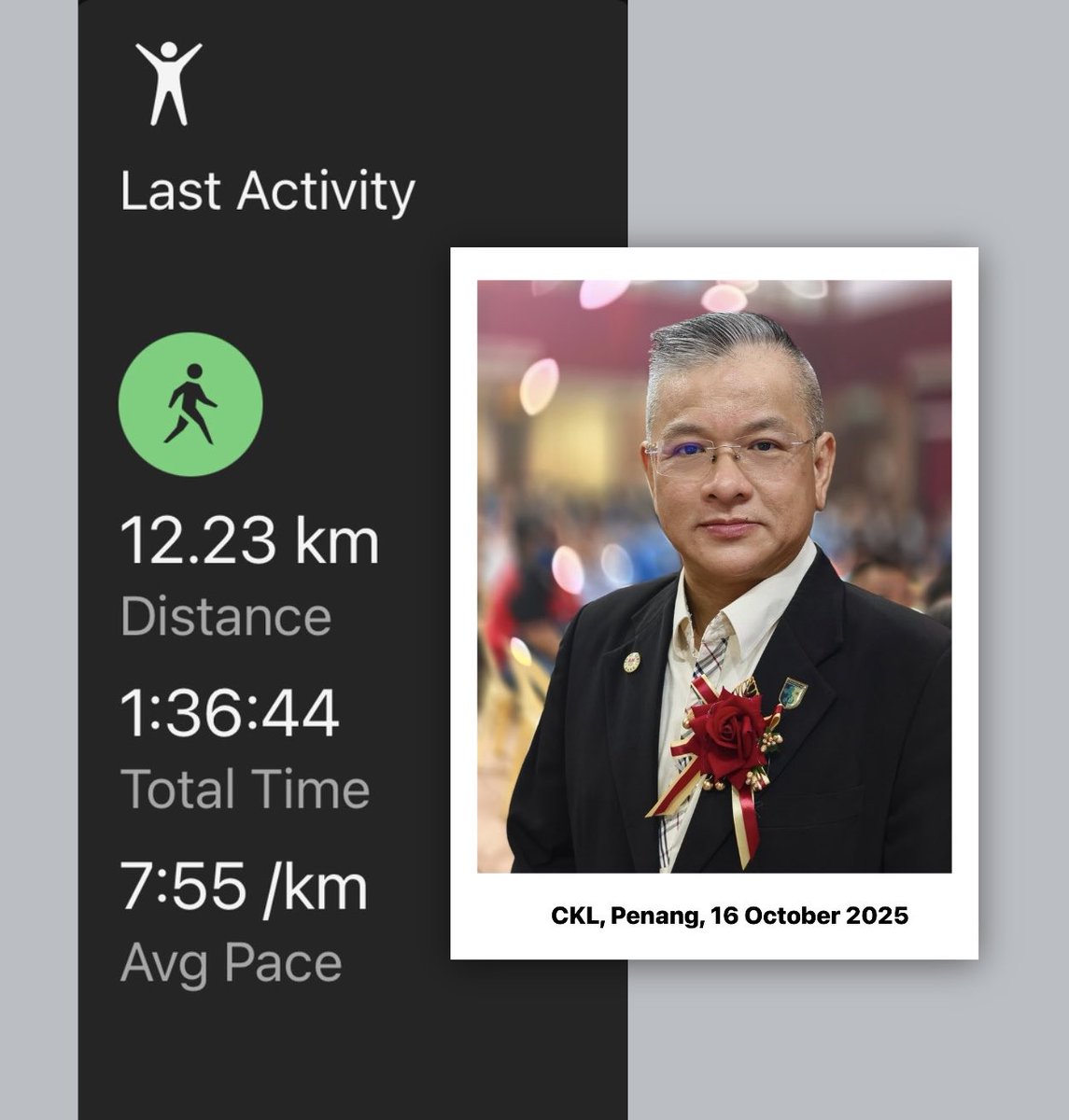 MejChang's tweet image. &quot;Walking&quot; 

This is a small self-record of my usual exercise. Yes, just keep walking. It&apos;s quite straightforward, and I&apos;m confident that everyone can follow suit. Don&apos;t think or consider too much, and just move! 

#Logistician #PakarLogistik #物流师 #ChangKahLoon #曾家麟 #黄佳宓