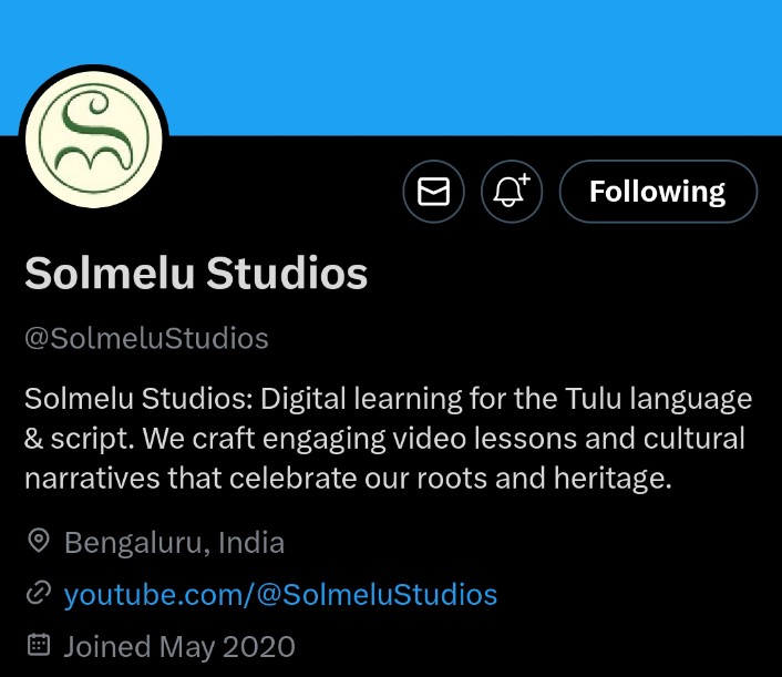 MangaluruInvest's tweet image. Guys please do follow Solmelu Studios

@SolmeluStudios
@nishantr 

#tulu #tululipi #tulunadu