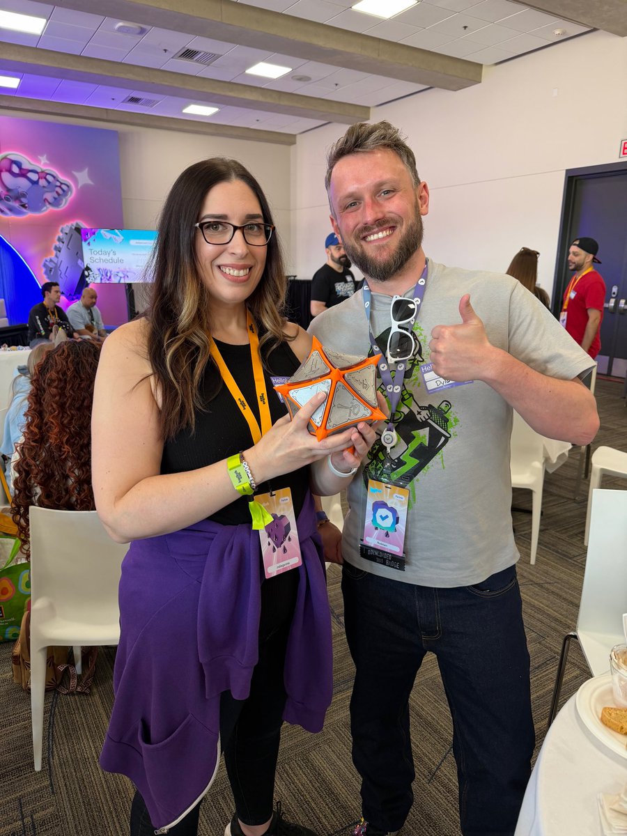 indiegarona's tweet photo. Can’t believe @rudeism trusted me with the Githyanki artifact at the Partner breakfast this morning, but I’ll take it! 🤘 https://t.co/0b46aA6nSL