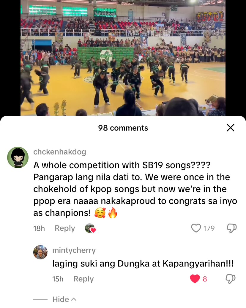 chckenhakdog's tweet image. Bro a school just held out a competition using just SB19 songs!!!! ANG COOL NON 🔥🔥🔥 Parang celebration ng discography nila aaaaahhhhhhh