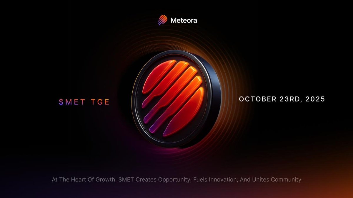MeteoraAG's tweet image. The Future Will Be Tokenized.
It All Starts Here.
$MET
23.10.25