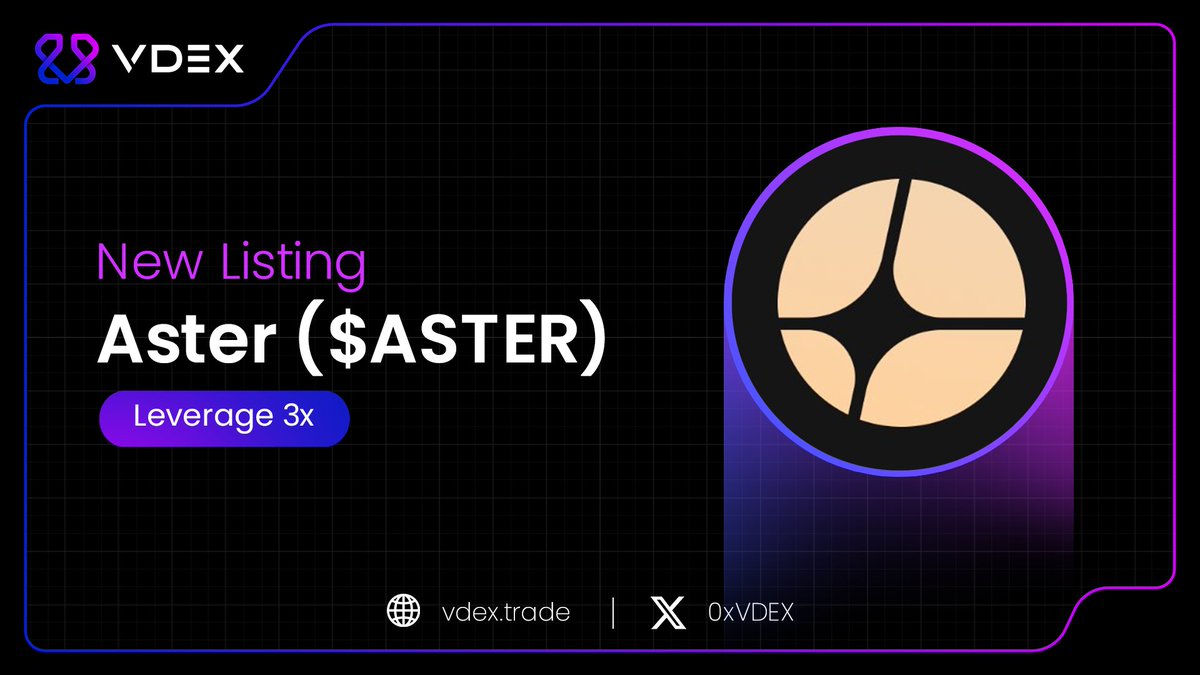Some people still don’t realize that $ASTER is now live on <a href="/0xVDEX/">VDEX</a>, and you can long or short it with up to 3x leverage.

It’s one of those quiet updates that serious traders shouldn’t miss, especially when trading through the <a href="/Decrypting_xyz/">Decrypting</a> link, where every trade earns rewards