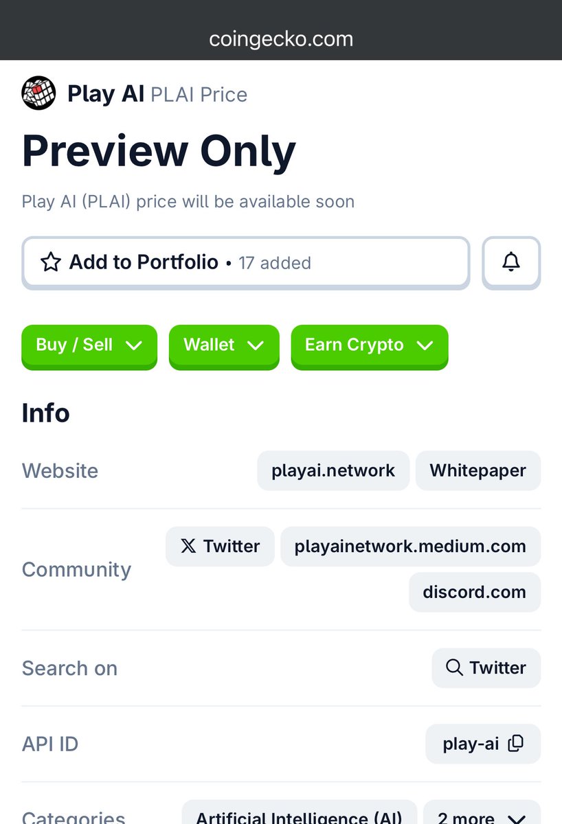 What a time to be a $PLAI Believer

GPlay. Now say it back 🔄