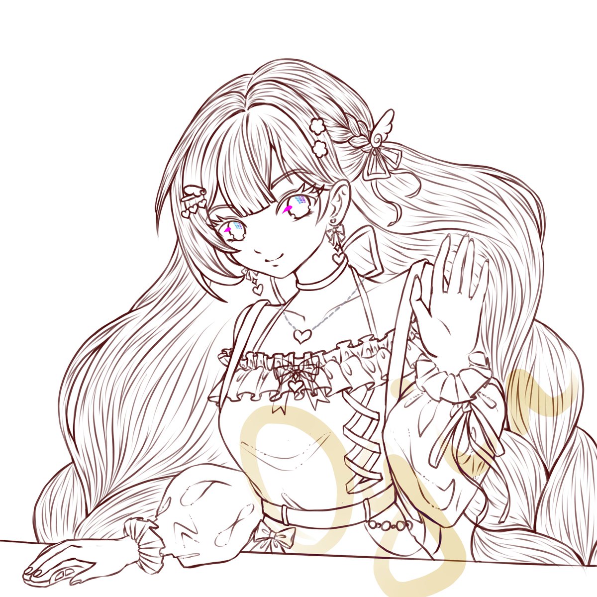 Ogin_WIPs's tweet image. Did you envision something like this? 👀

#sketch #sketchyart #digitalart #animeart #vtuberfanart #vtuber