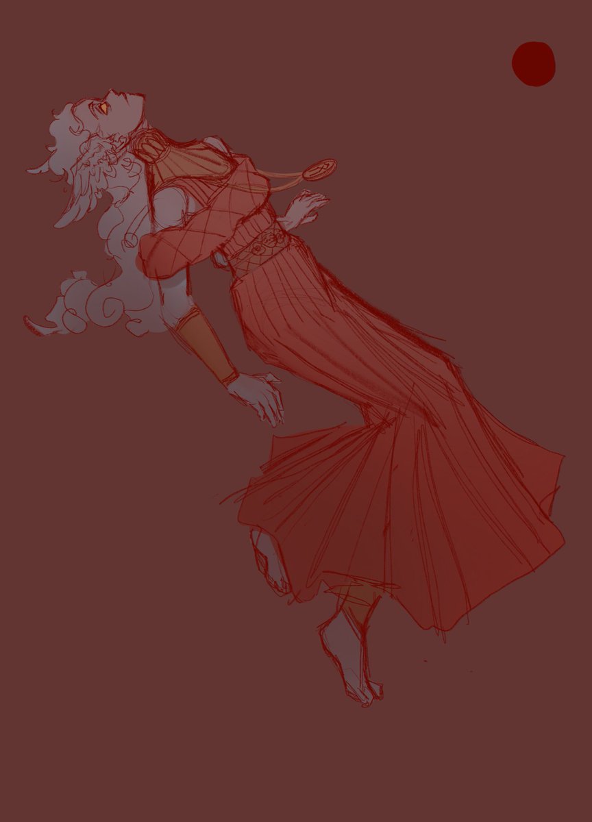 Realised I never posted my most recent Hypnos doodle! No matter how I rotate the image, I can't decide which angle is best.
#Hypnos #Hadesgame