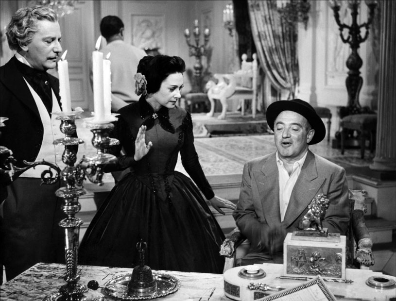 Anton Walbrook, Martine Carol y Max Ophüls en el plató de Lola Montes (1955).