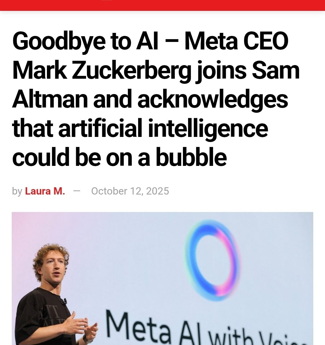 Zuckerberg &amp; Altman warn of an AI bubble… while $TAO ships what few notice 👇

Big Tech has spent $100B+
On what? AI with unclear ROI.
Meanwhile, decentralized AI
Already generating revenue.

What Big Tech says:

“Investment is out of control”

“Expectations are unsustainable”