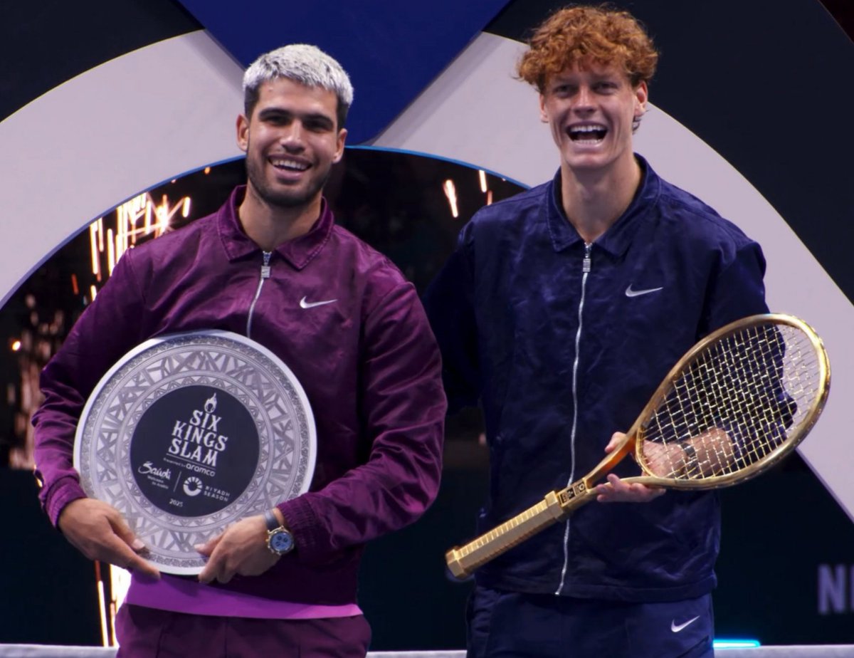 C'est assorti avec la couleur des cheveux 😂

#SixKingSlam #sinner #alcaraz #tennis