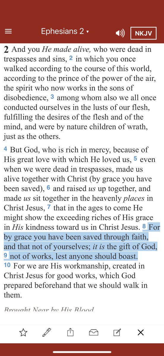 PrincessLJordan's tweet photo. @VeritasAnchor @ProLifeisProGod @TheBelieverJC We are saved by grace. It is a gift. 🎁 https://t.co/sHUDzcvCyf